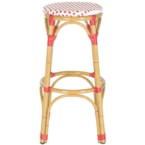 Safavieh Kipnuk Stool Red/White (Indoor/Outdoor) - Red/White