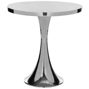 Safavieh Galium Aluminum Round Top Side Table - Silver