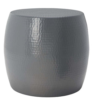 Safavieh Vanadium Round Hammered Stool - Dark Grey