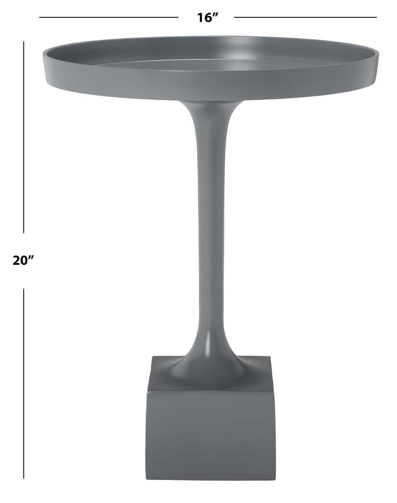 Safavieh Corvus Round Side Table - Dark Grey
