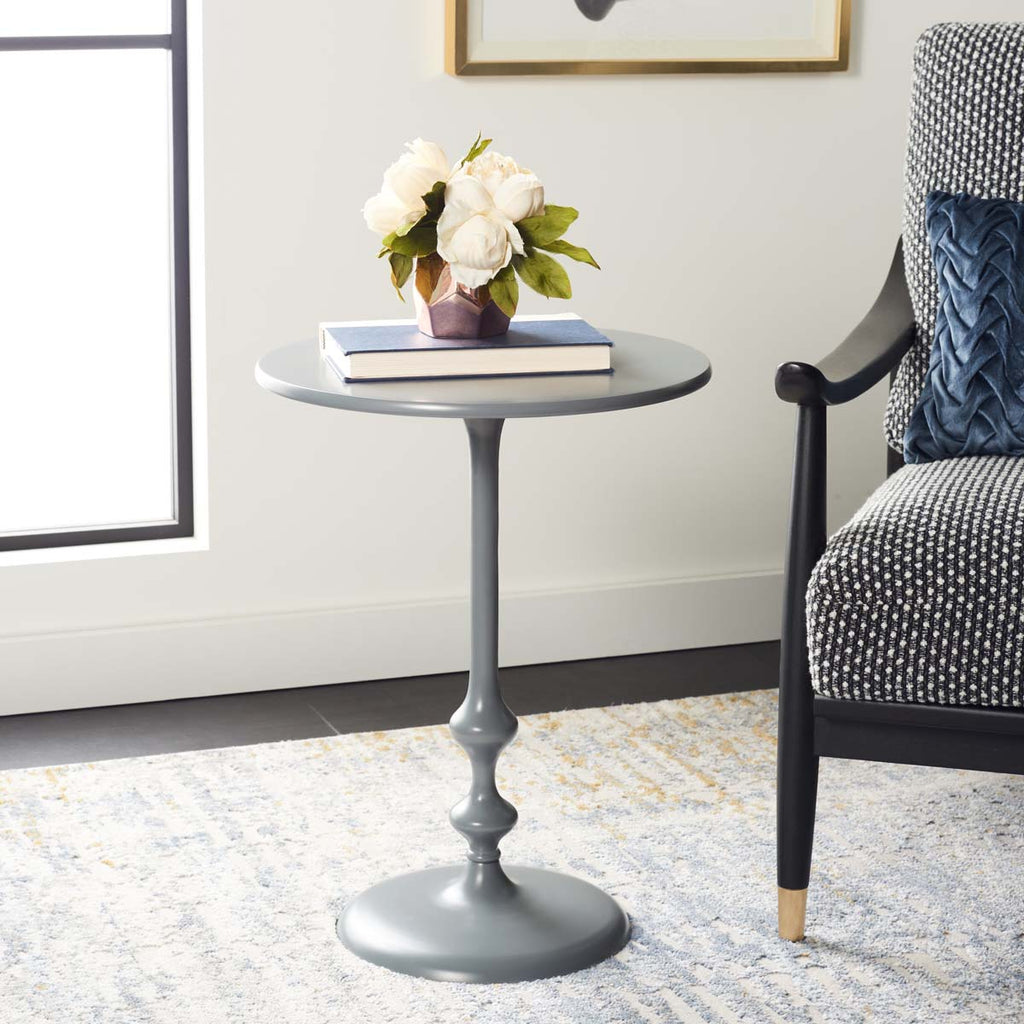 Safavieh Hydra Round Side Table - Dark Grey