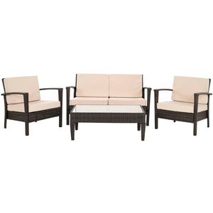 Safavieh Piscataway  4 Pc Set - Brown/Beige