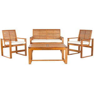 Safavieh Ozark 4 Pc Outdoor Living Set - Natural
