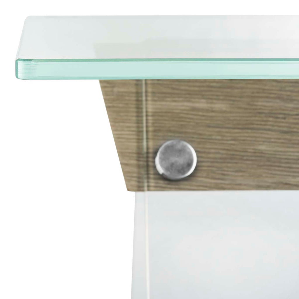 Safavieh Modern Glass Loft Accent Table - Grey/clear