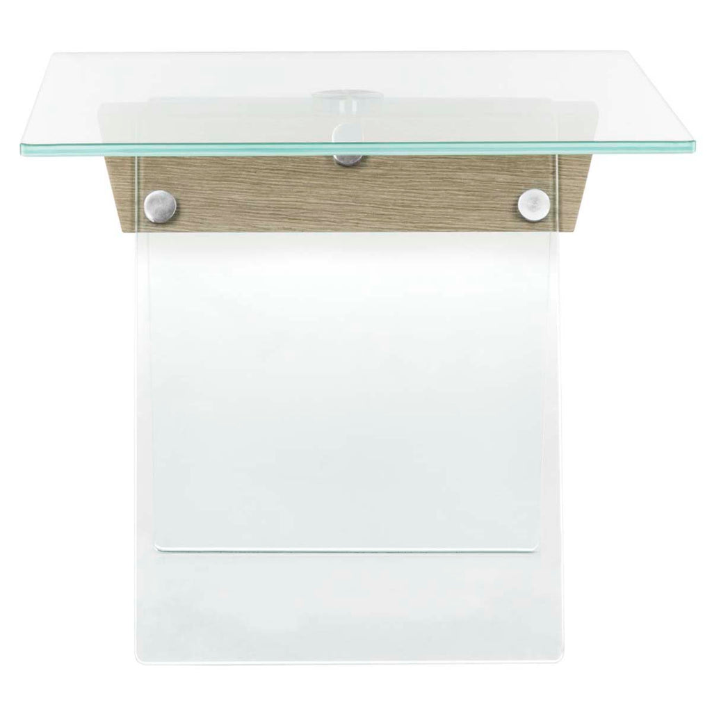Safavieh Modern Glass Loft Accent Table - Grey/clear
