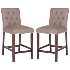 Safavieh Norah Counter Stool - Dark Taupe (Set of 2)