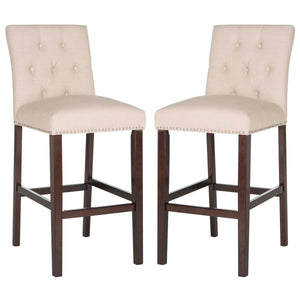 Safavieh Norah Bar Stool-Beige (Set of 2)