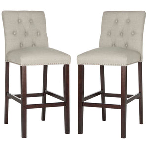 Safavieh Norah Bar Stool-Light Grey (Set of 2)
