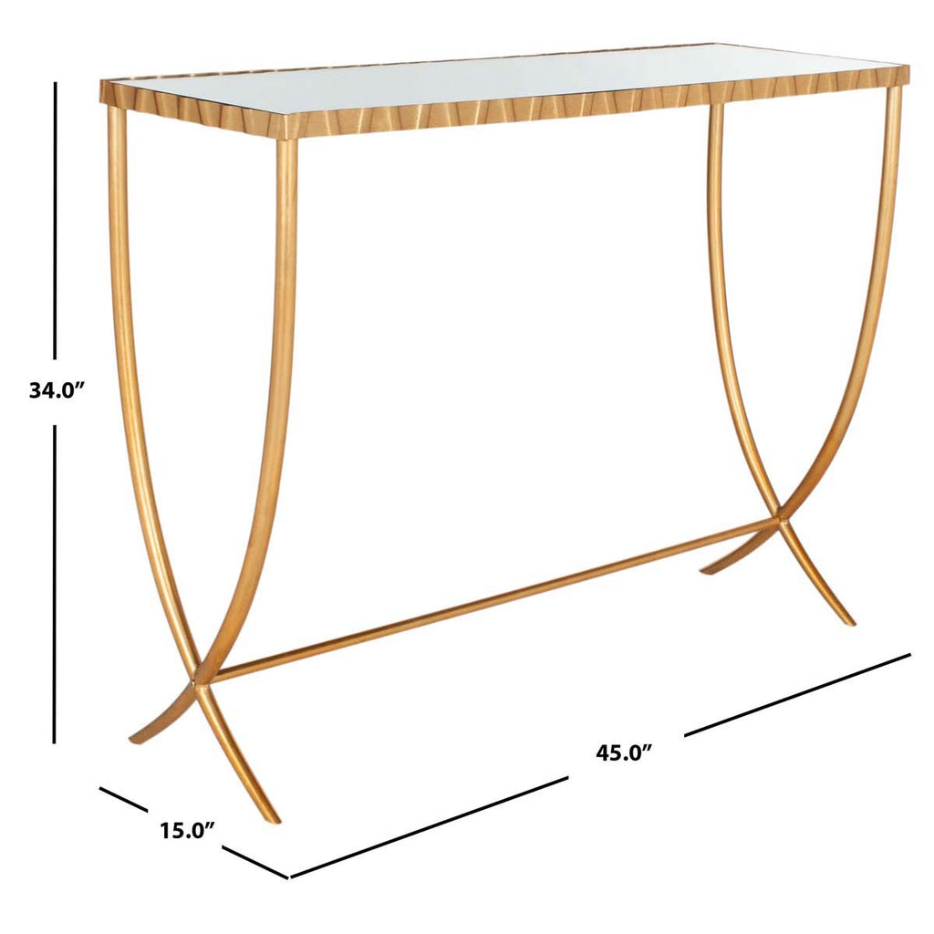 Safavieh Princess Mirror Top Console Table - Gold/Mirror Top