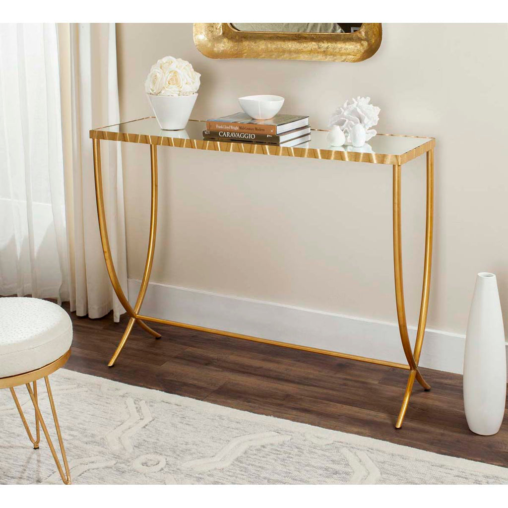 Safavieh Princess Mirror Top Console Table - Gold/Mirror Top