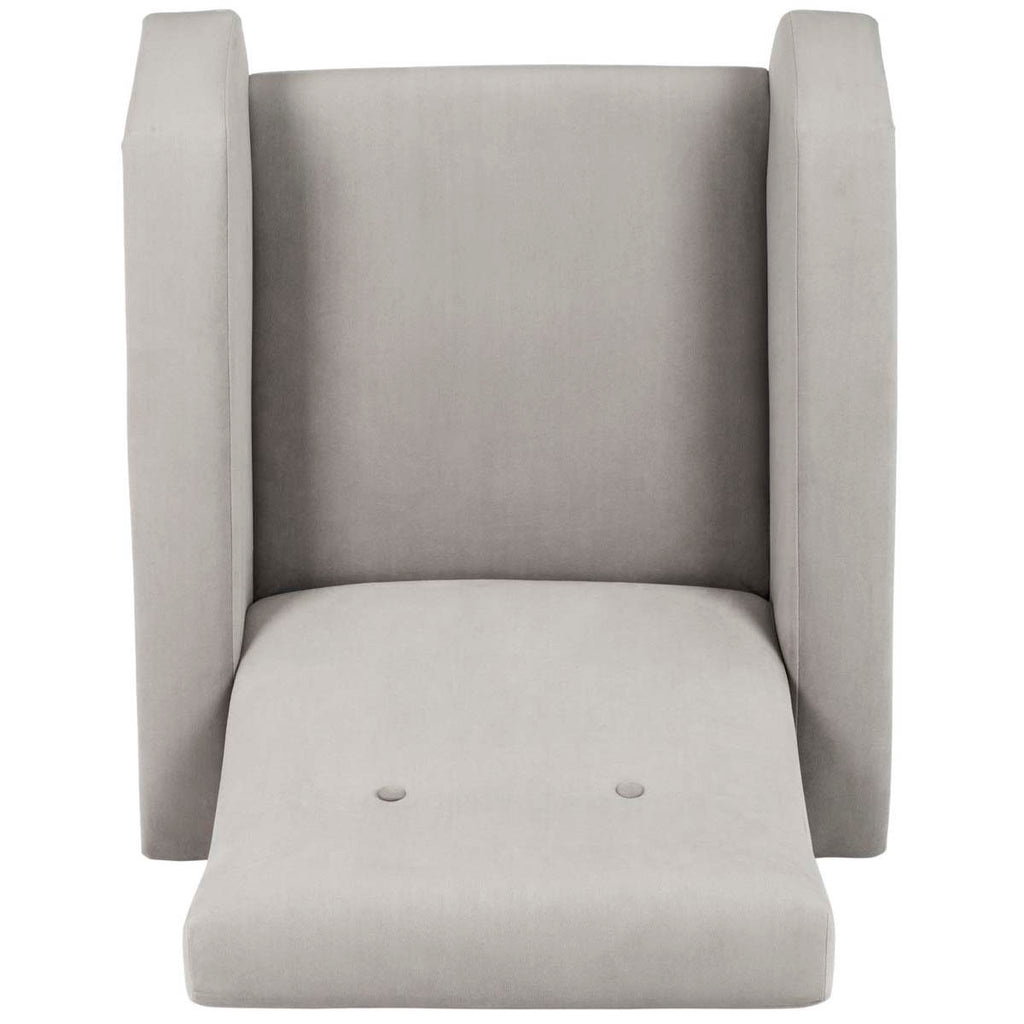 Safavieh Aida Velvet Retro Mid Century Accent Chair - Grey Velvet