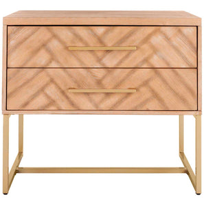 Safavieh Estelle Nightstand - Rustic Oak