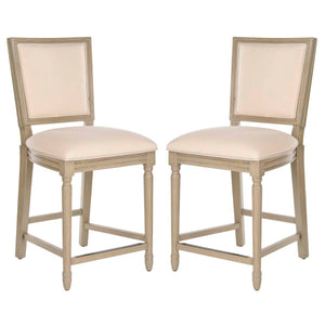 Safavieh Buchanan Rectangle Counter Stool - Light Beige (Set of 2)