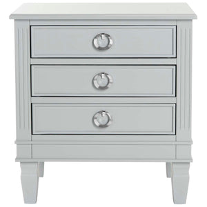 Safavieh Kira Three Drawer Night Stand - Grey