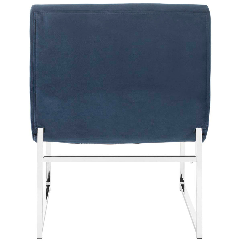 Safavieh Hadley Velvet Tufted Accent Chair - Navy Velvet