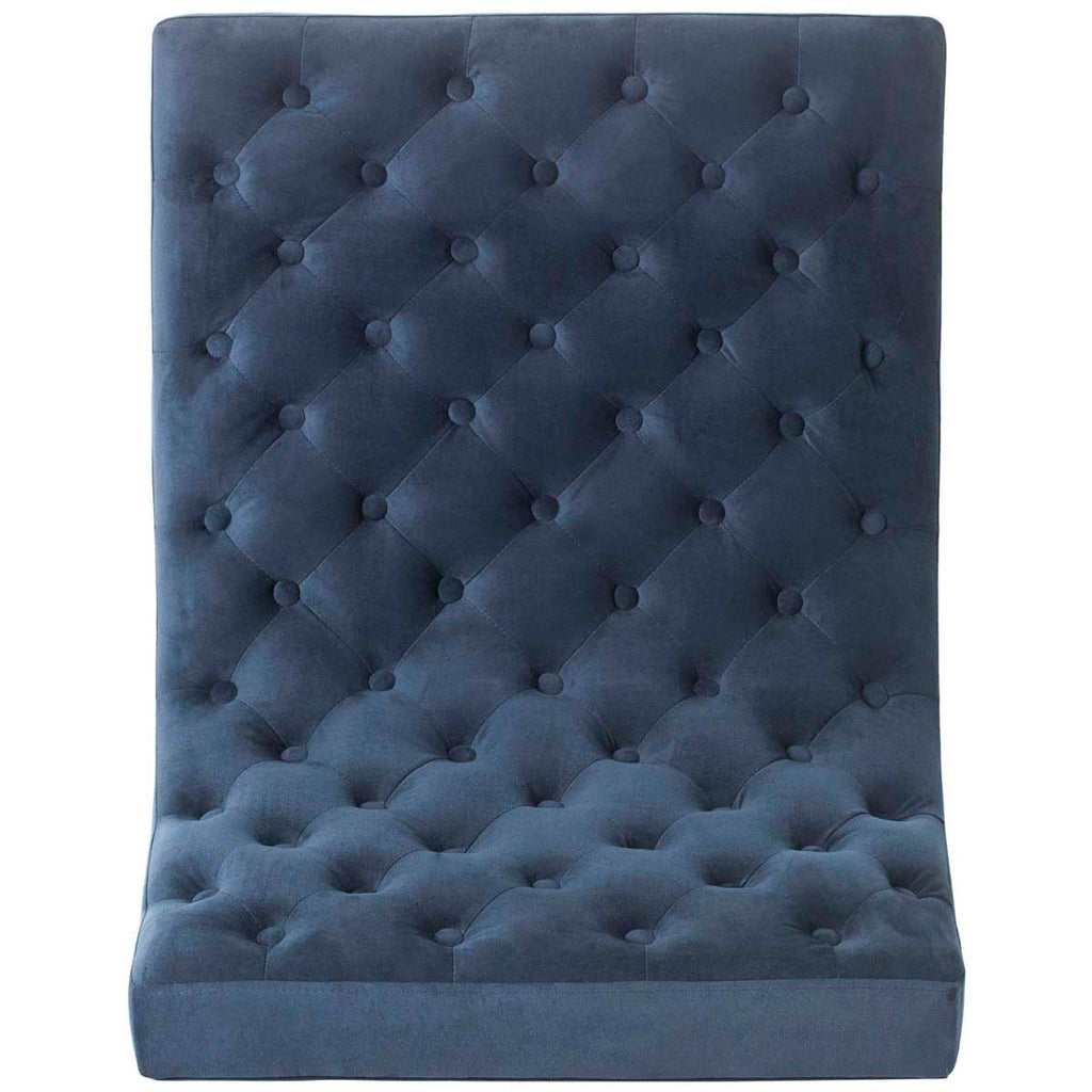 Safavieh Hadley Velvet Tufted Accent Chair - Navy Velvet
