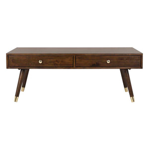 Safavieh Levinson Gold Cap Coffee Table - Brown/Gold