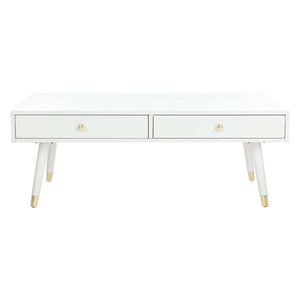 Safavieh Levinson Gold Cap Coffee Table - White/Gold