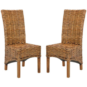 Safavieh Isla 18''H Rattan Side Chair (Set Of 2) -Brown