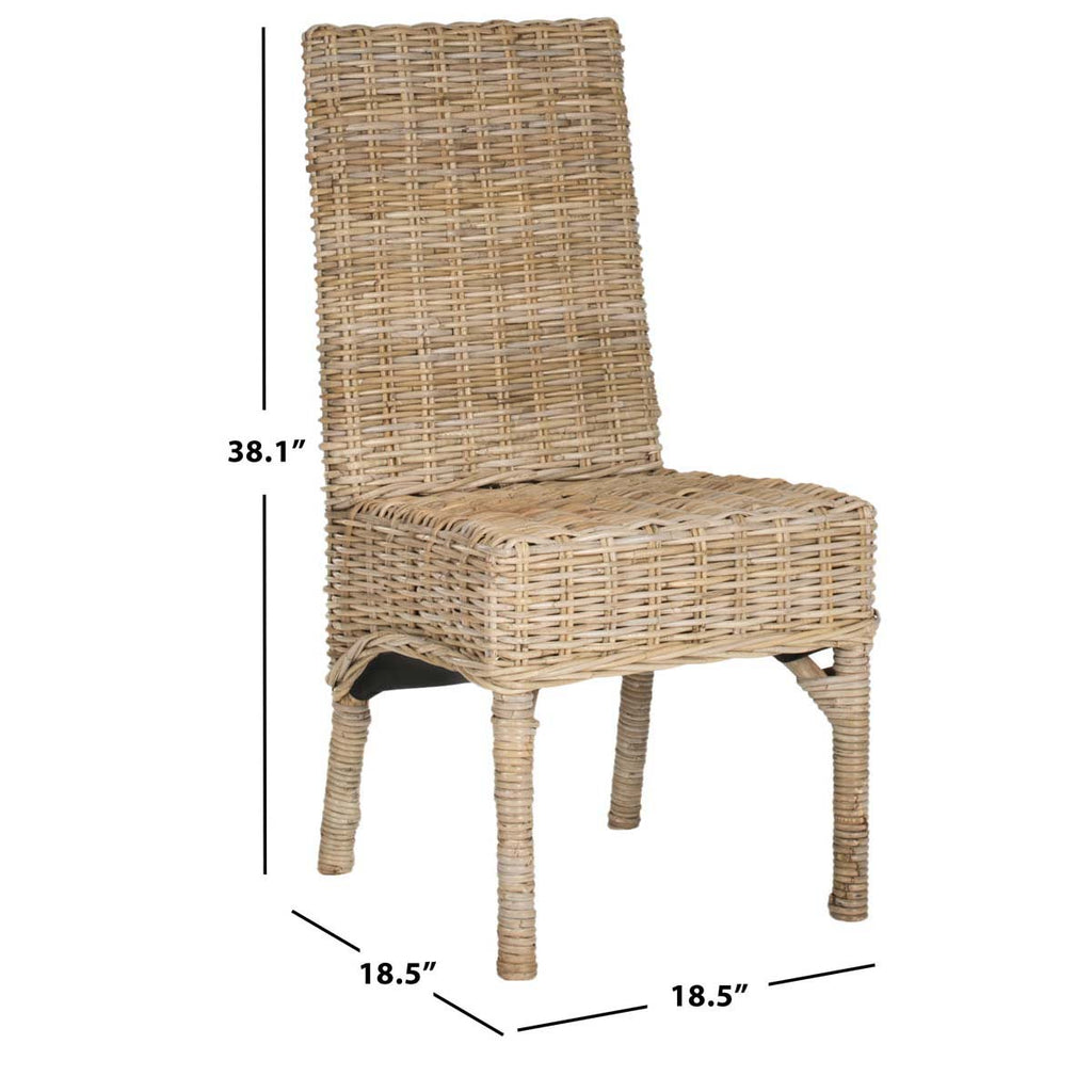 Safavieh Beacon 18''H Rattan Side Chair-Natural (Set of 2)