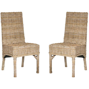 Safavieh Beacon 18''H Rattan Side Chair-Natural (Set of 2)