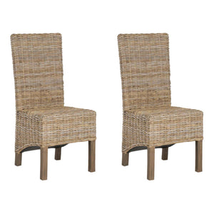 Safavieh Pembrooke 19''H Rattan Side Chair-Natural (Set of 2)