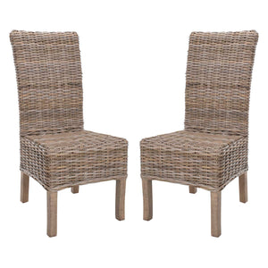Safavieh Quaker 19''H Rattan Side Chair-Natural (Set of 2)