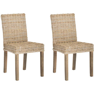Safavieh Grove 19''H Rattan Side Chair-Natural (Set of 2)