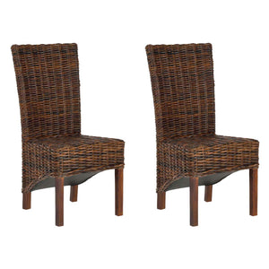 Safavieh Ridge 18''H Rattan Side Chair-Croco (Set of 2)