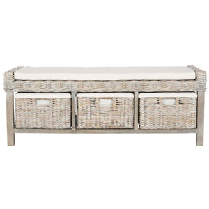 Safavieh Kobutsu Storage Bench - White Wash