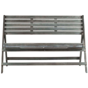 Safavieh Luca Folding Bench - Ash Grey
