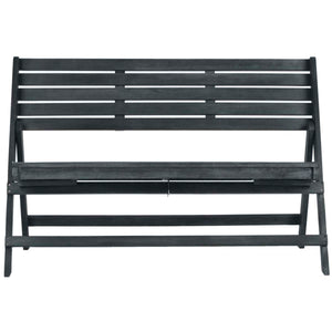 Safavieh Luca Folding Bench - Dark Slate Grey