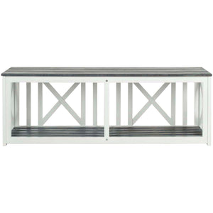 Safavieh Branco Bench - White/Ash Grey