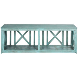 Safavieh Branco Bench - Beach House Blue