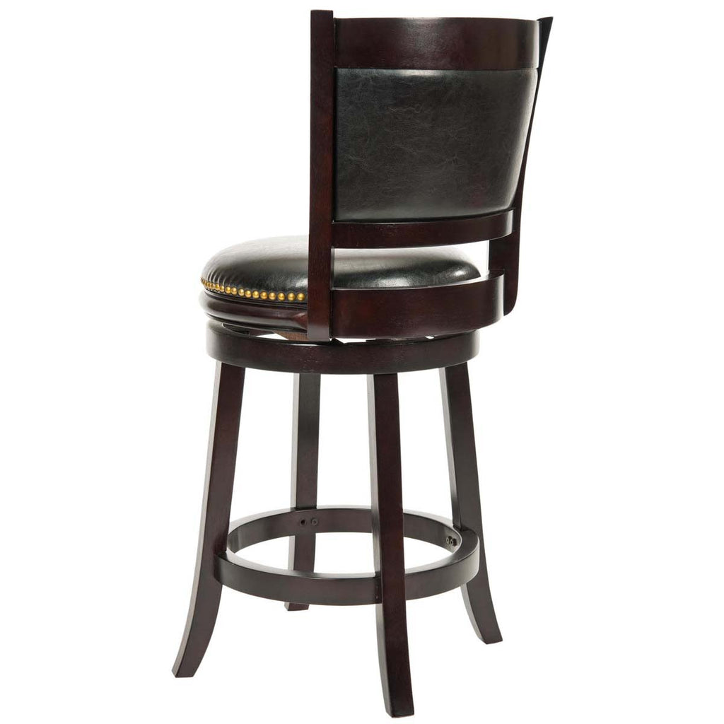 Safavieh Brockway Swivel Counter Stool - Cappuccino/Black
