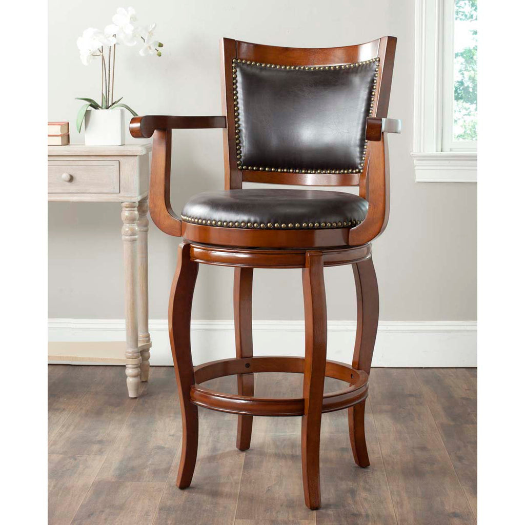 Safavieh Gitano Swivel Bar Stool - Walnut/Brown