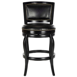 Safavieh Pasquale Swivel Bar Stool - Black/Black