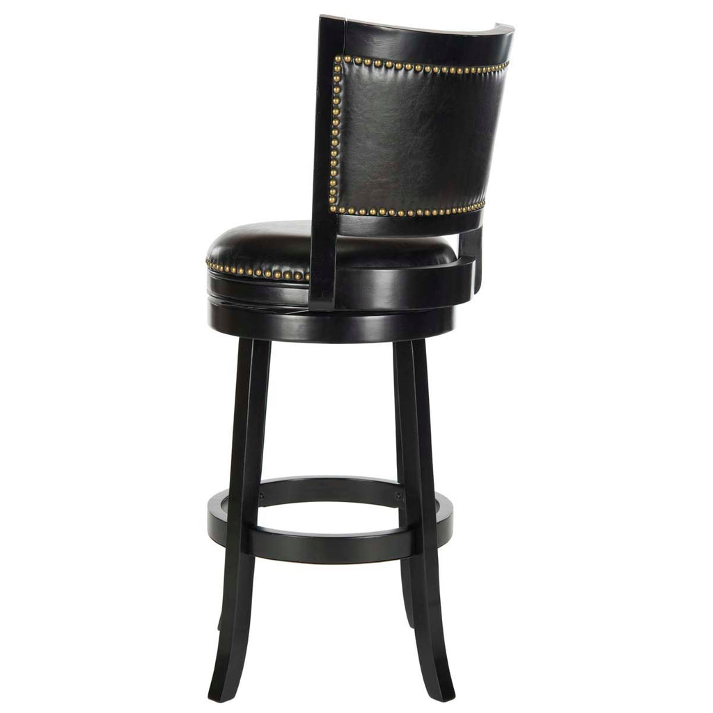 Safavieh Lazzaro Swivel Bar Stool - Black/Black