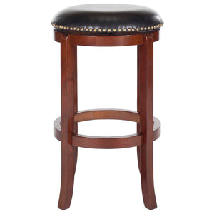 Safavieh Elwood Swivel Bar Stool - Cherry/Black