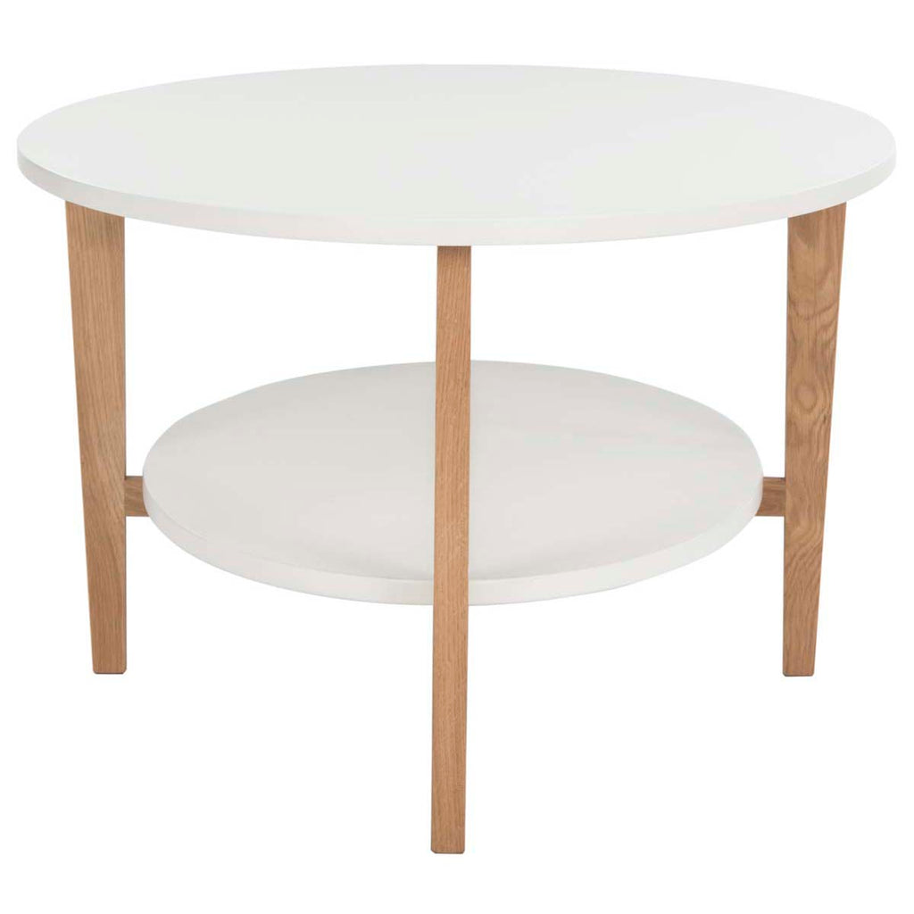 Safavieh Woodruff Oval Coffee Table - White/Oak