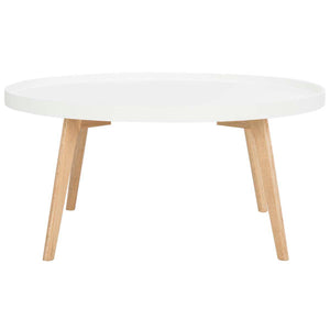 Safavieh Rue Round Coffee Table - White/Oak