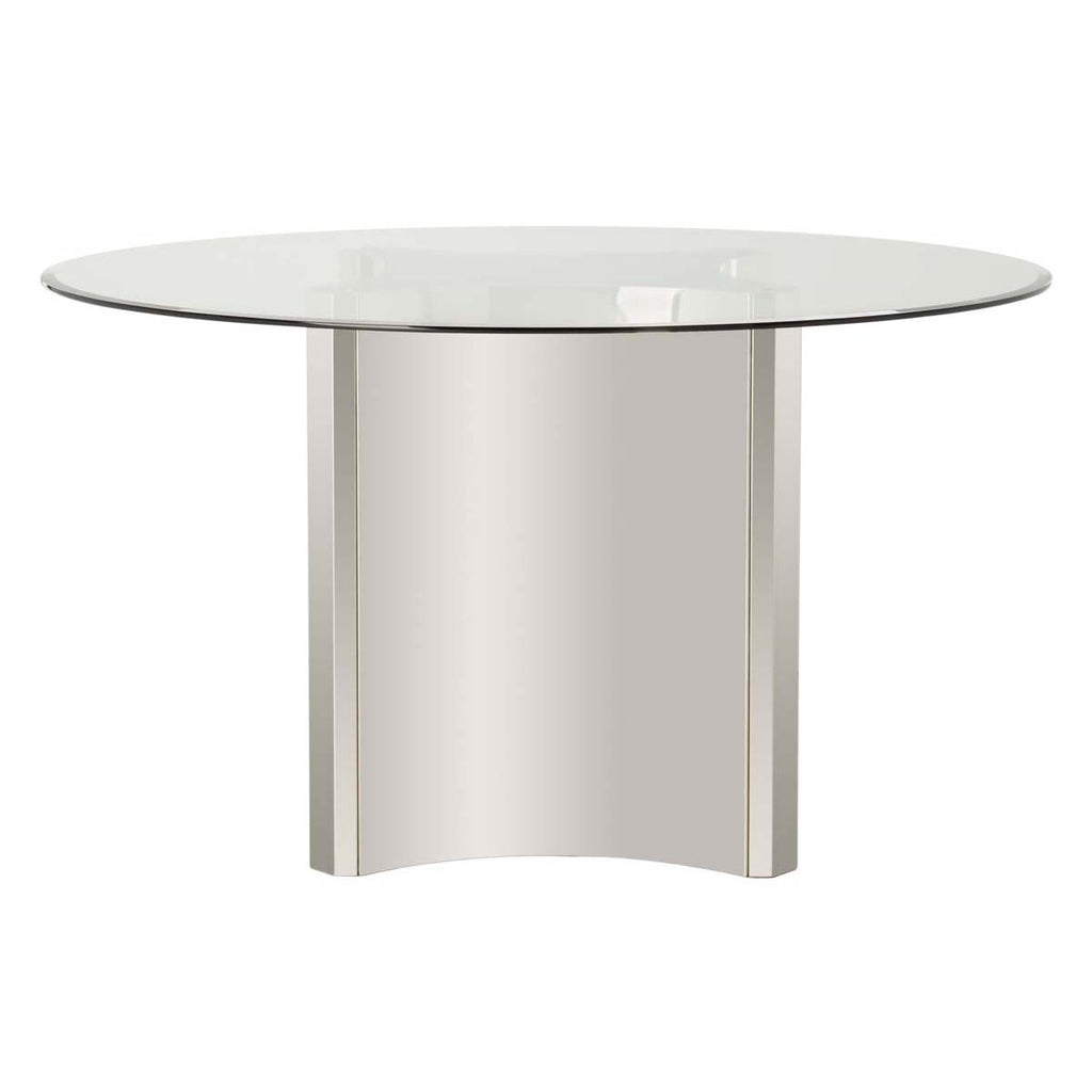 Safavieh Couture Aiza 54 Brushed Dining Table - Chrome