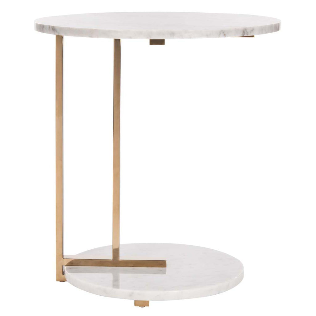 Safavieh Couture Aphrodite Marble End Table - Gold