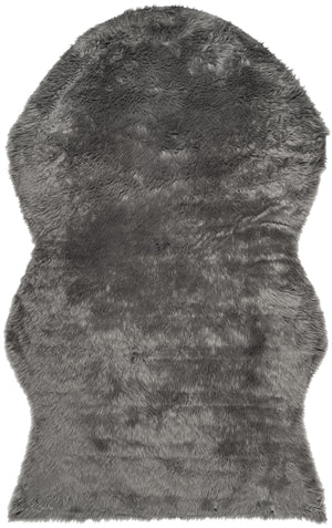 Faux Fur Sheepskin Area Rug, FSS115D, 120 X 180 cm in Grey