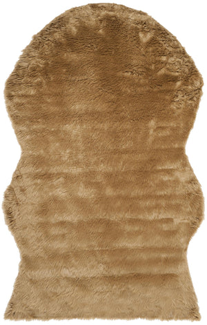 Faux Fur Sheepskin Area Rug, FSS115E, 160 X 230 cm in Camel