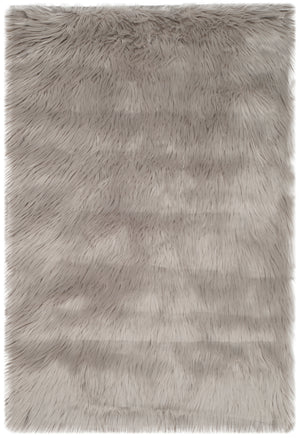Faux Fur Sheepskin Accent Rug, FSS235D, 60 X 91 cm in Grey