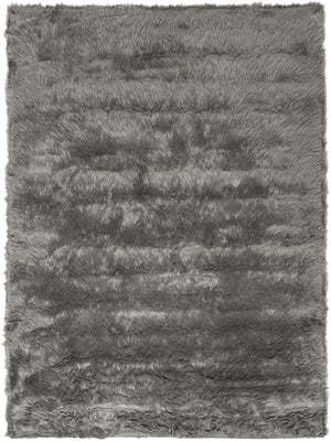 Faux Fur Sheepskin Runner Rug, FSS235D, 62 X 240 cm in Grey