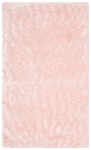 Faux Fur Sheepskin Area Rug, FSS235G, 90 X 150 cm in Pink