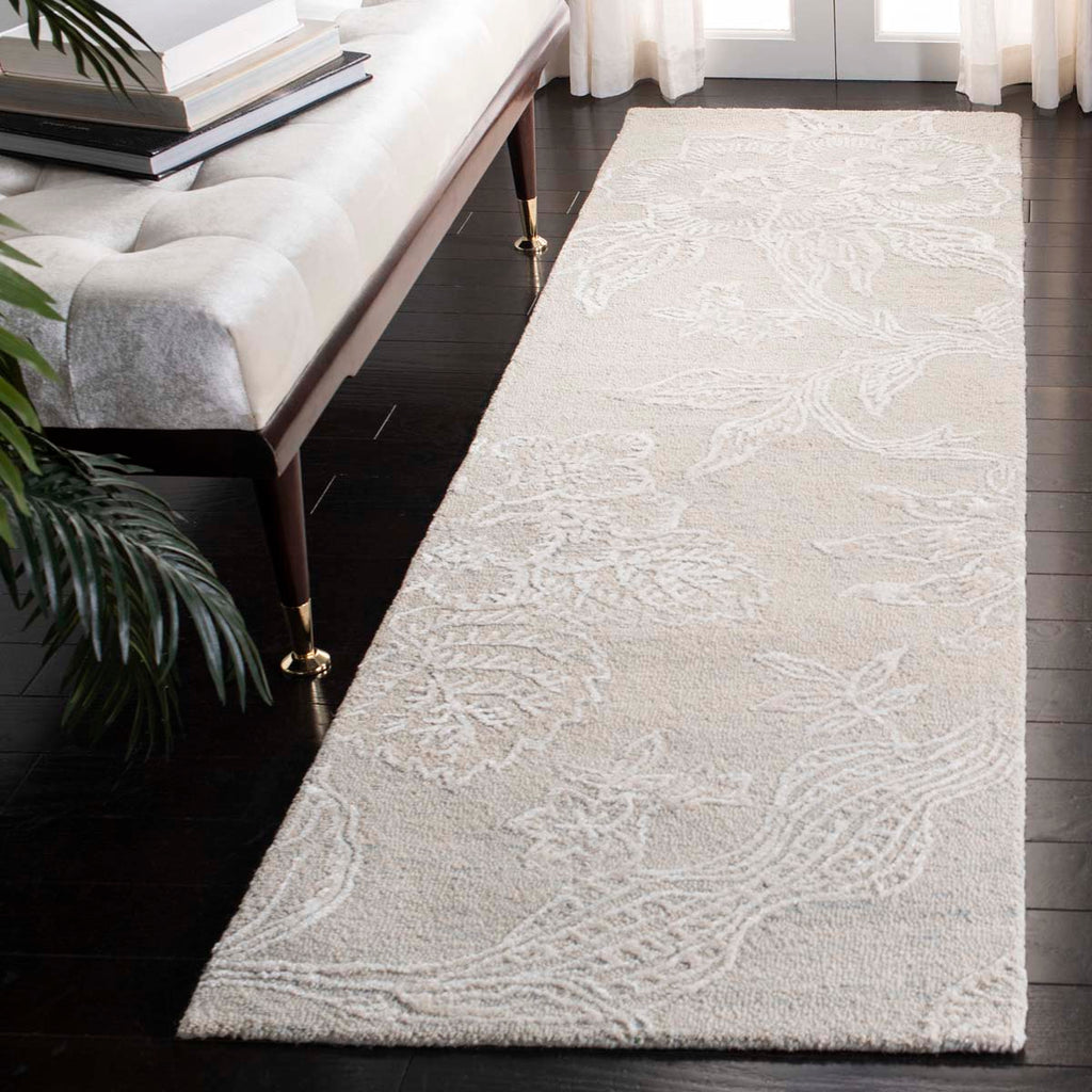 Safavieh Glamour Rug Collection GLM661M - Light Blue / Ivory