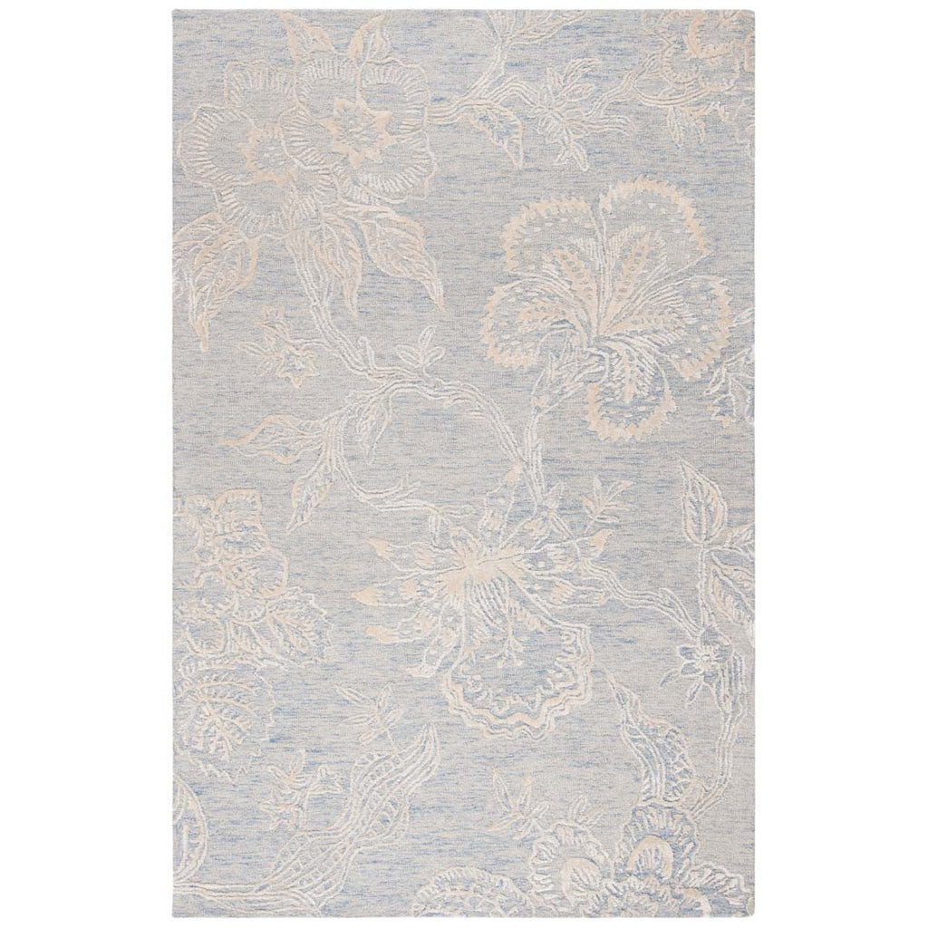 Safavieh Glamour Rug Collection GLM661M - Light Blue / Ivory